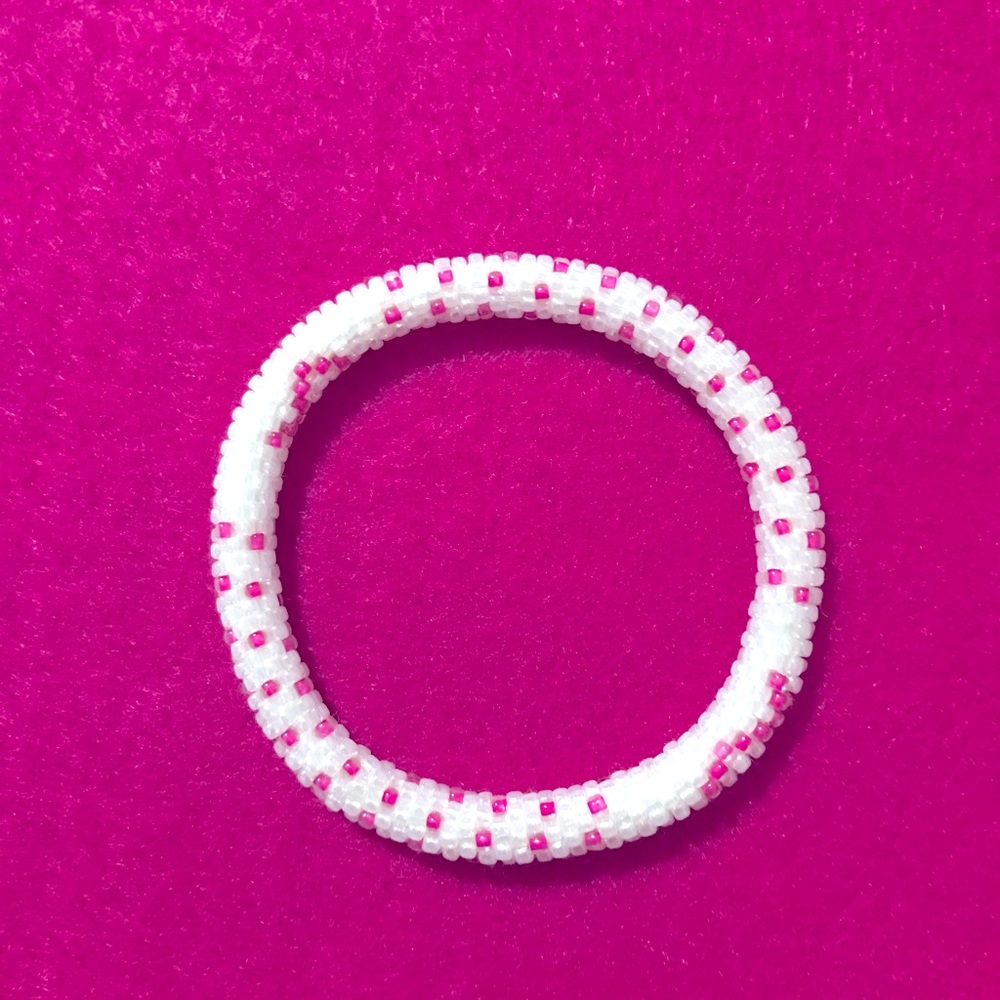 Beautiful Glass beads hand crocheted bracelets. $20/each or three for $45.